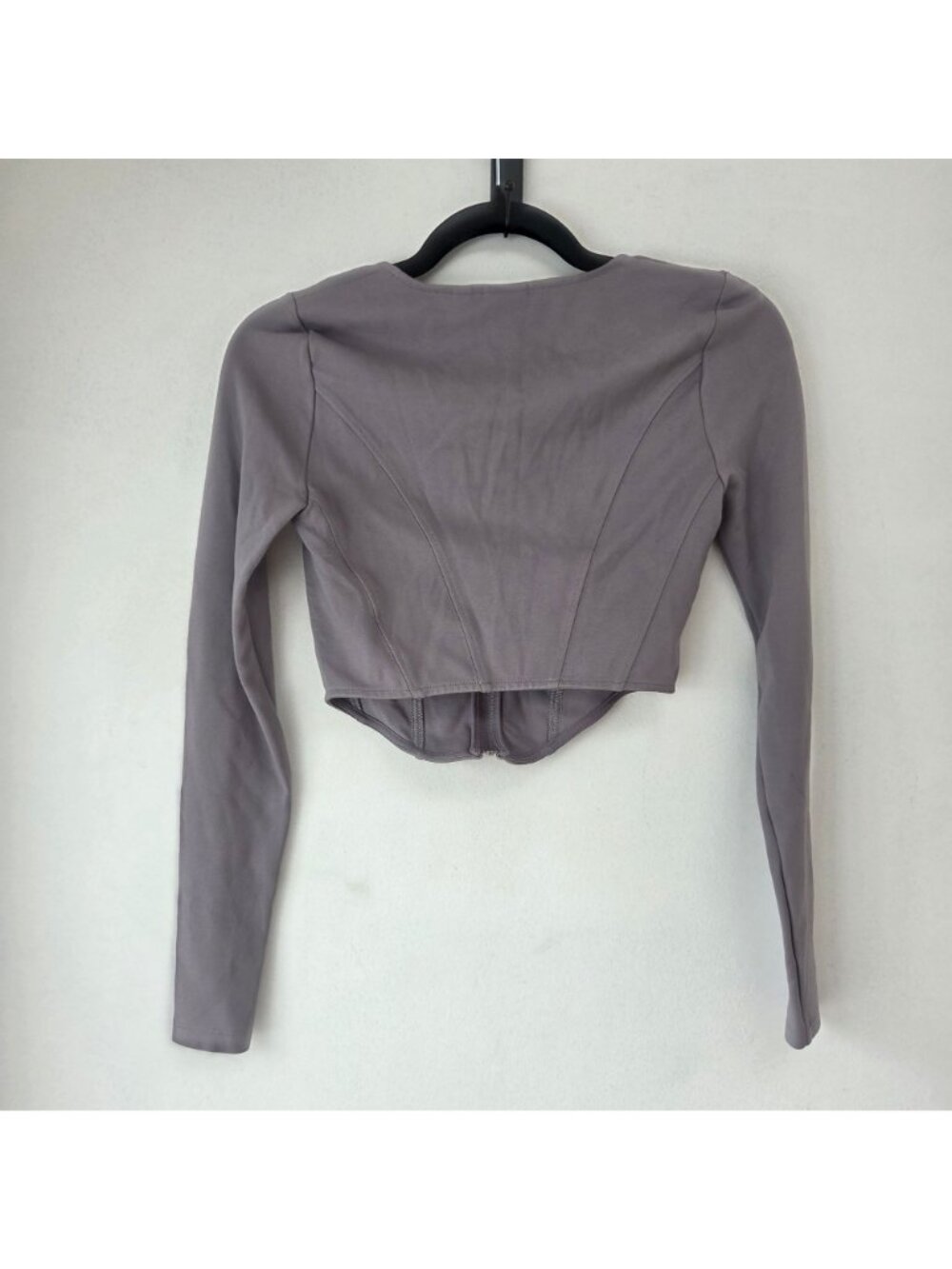 Sunday Best Aritzia Maverick Long Sleeve Corset Top Front Zip Shirt Women's XS - Picture 3 of 7